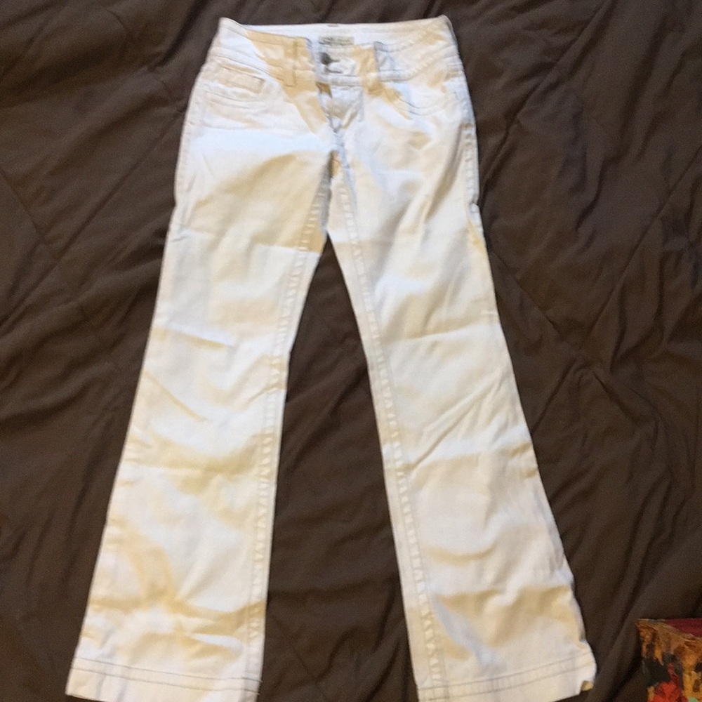 White CAbi Bootcut Jeans